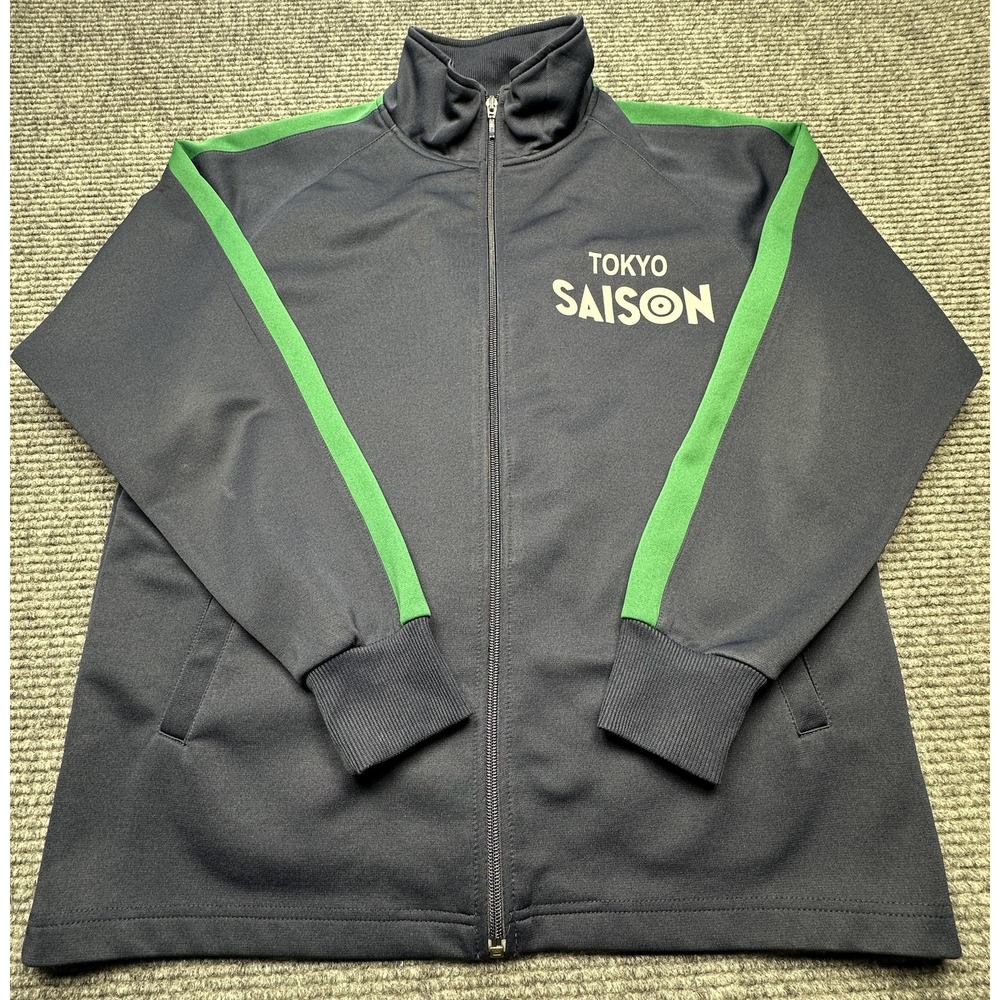 Saison Footgear Jacket Mens Large Navy Green Track Full Zip Tokyo Saison Soccer